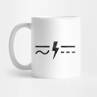 AC & DC Electricity acdc Corner Mug